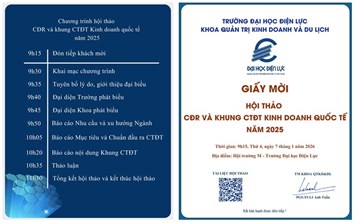 HỘI THẢO XÂY DỰNG CHUẨN ĐẦU RA & KHUNG CHƯƠNG TRÌNH ĐÀO TẠO NGÀNH KINH DOANH QUỐC TẾ, NĂM 2025